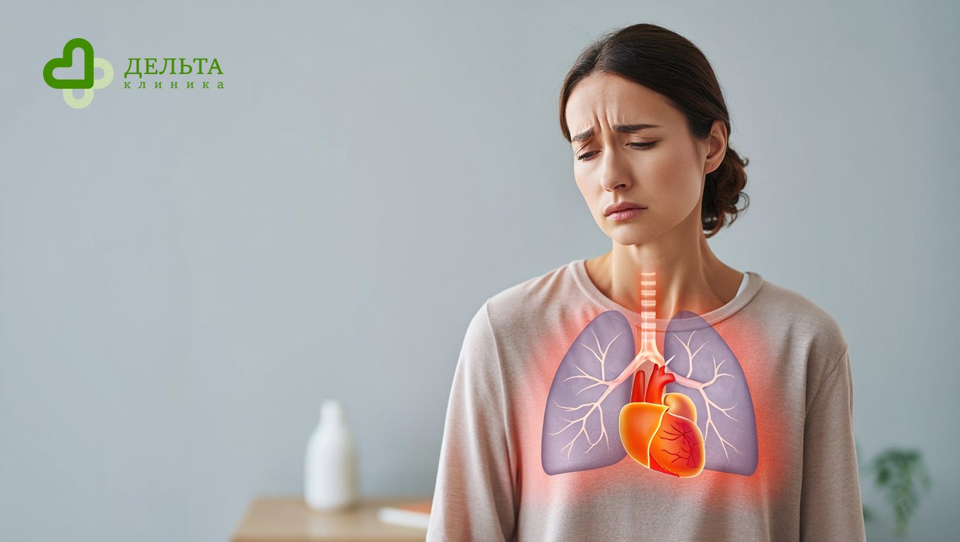 Девушка ощущает последствия курения с алкоголем